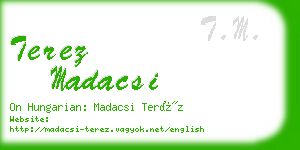 terez madacsi business card
